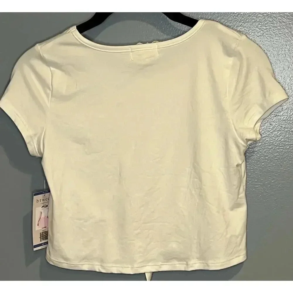 NWT Btween Cropped Valentine's Day Heart Shirt - Size 10/12